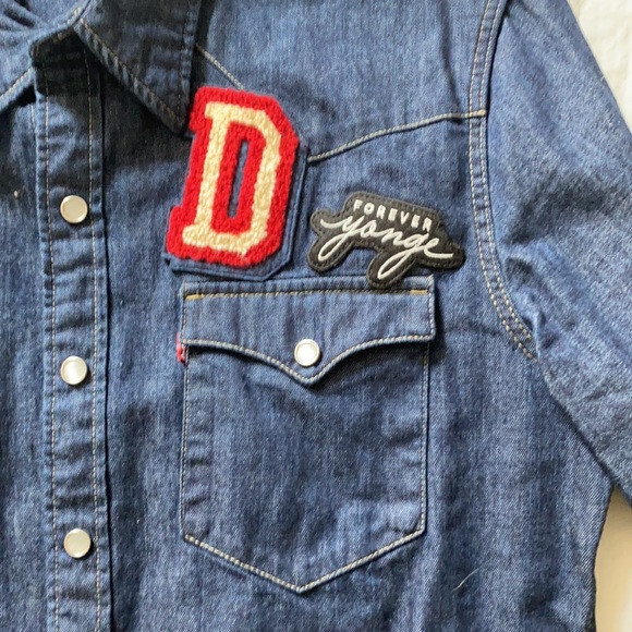 Customised denim LEVIS shirt - Picture 4 of 4